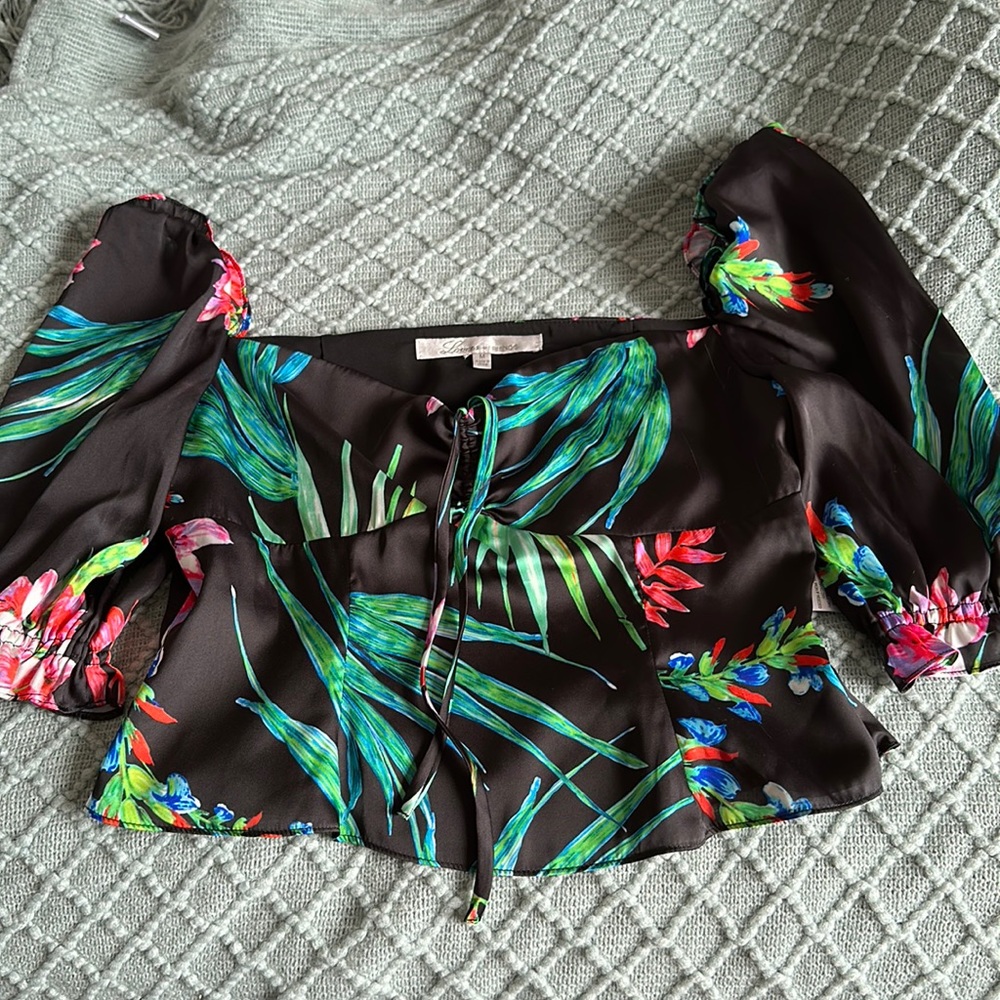 Lovers + Friends tropical blouse